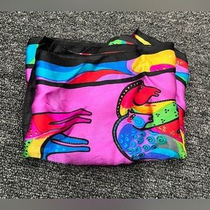 100% Silk Colorful Scarf with Horses